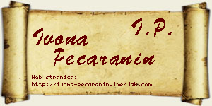 Ivona Pećaranin vizit kartica